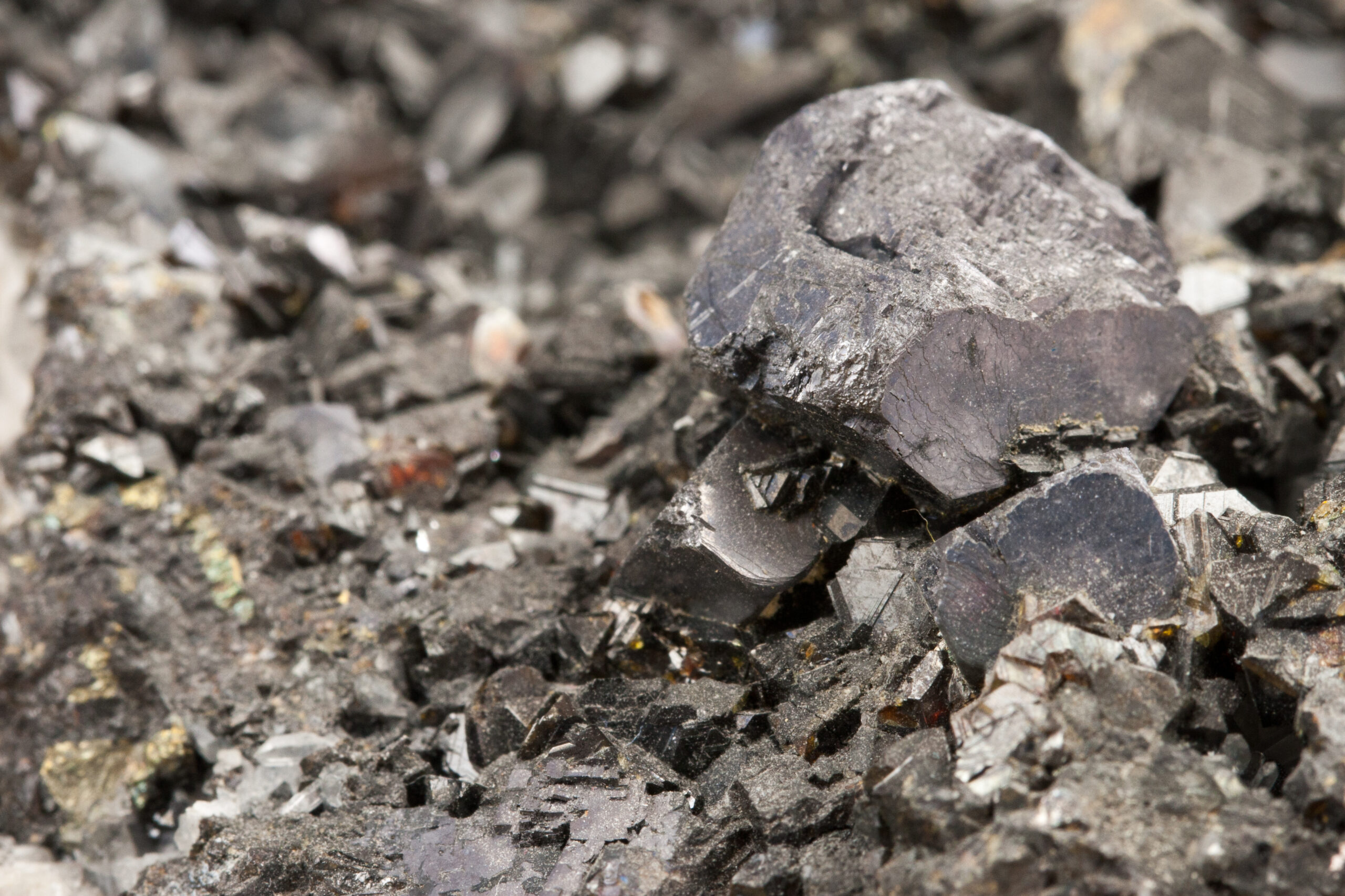 Ore rocky crystal texture closeup